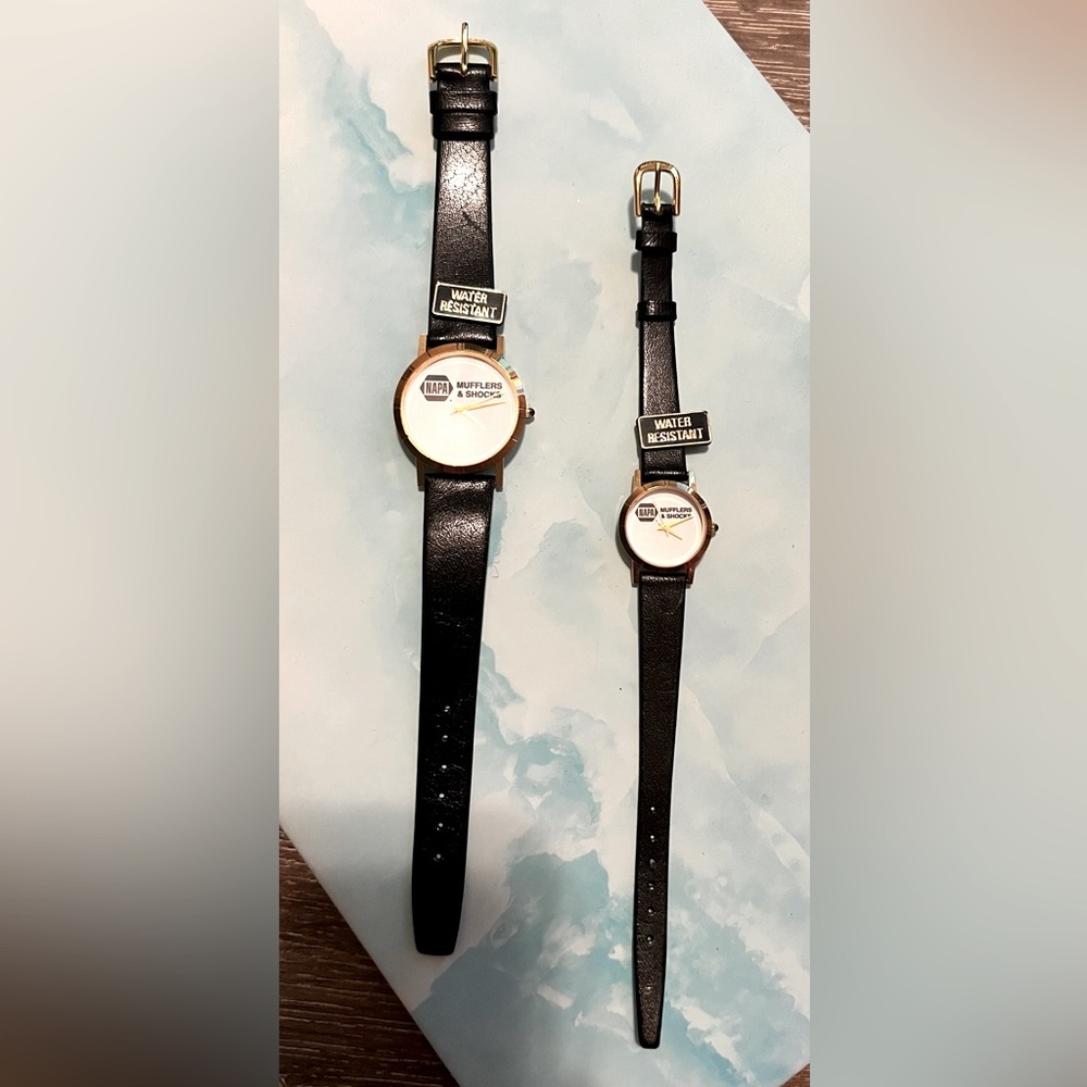 Brand New Genuine Leather Men’s & Women’s Watch Set